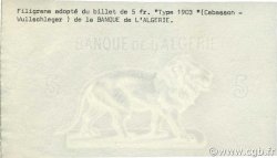 5 Francs ARGELIA  1903 P.071-