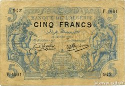 5 Francs ARGELIA  1918 P.071bx BC+
