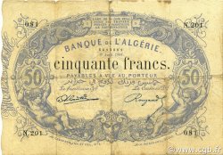 50 Francs ALGERIA  1904 P.073 q.BB