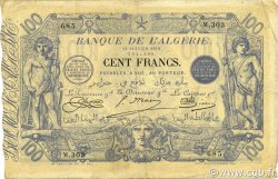 100 Francs ALGERIA  1919 P.074 VF-