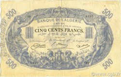 500 Francs ALGERIA  1924 P.075b BB