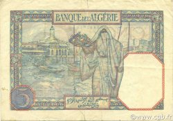 5 Francs ALGERIA  1933 P.077a BB