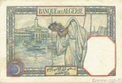 5 Francs ALGERIA  1941 P.077b BB to SPL