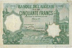 50 Francs ALGÉRIE  1936 P.080a