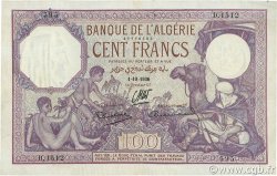 100 Francs ALGERIEN  1936 P.081b fVZ