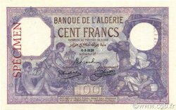 100 Francs ALGERIA  1928 P.081s q.FDC
