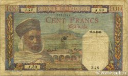 100 Francs ALGERIA  1939 P.085a q.MB