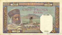 100 Francs ALGERIA  1940 P.085a