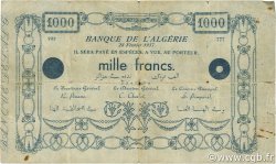 1000 Francs ALGERIA  1937 P.-- F+