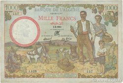 1000 Francs ALGÉRIE  1942 P.086 TTB
