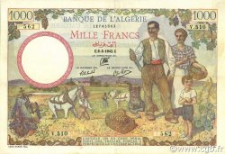 1000 Francs ALGERIA  1942 P.086 XF-