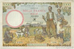 1000 Francs ALGERIA  1942 P.089 VF