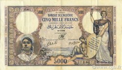 5000 Francs ALGERIA  1942 P.090a VF+