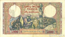 5000 Francs ALGERIA  1942 P.090a VF