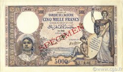 5000 Francs Spécimen ALGERIEN  1942 P.090as fST+