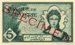 5 Francs Spécimen ALGERIEN  1942 P.091s fST+