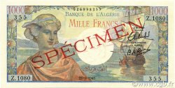 1000 Francs réserve ALGERIA  1945 P.096s q.FDC