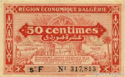 50 Centimes ALGERIA  1944 P.097b q.FDC