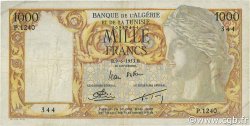 1000 Francs ALGERIA  1953 P.107b q.BB