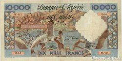 10000 Francs ALGERIA  1957 P.110 F - VF