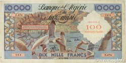 100 NF sur 10000 Francs ALGERIA  1958 P.114 F+
