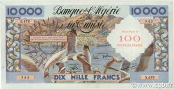 100 NF sur 10000 Francs ALGERIEN  1958 P.114 fVZ