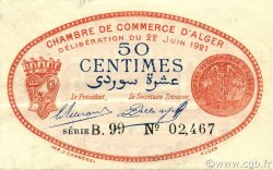 50 Centimes ALGERIA Alger 1921 JP.137.19 XF