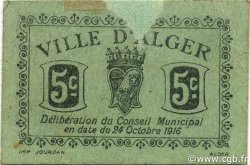5 Centimes ALGERIA Alger 1916 JPCV.01 VF