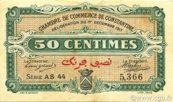 50 Centimes ALGERIA Constantine 1917 JP.140.13 XF