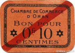 10 Centimes ALGERIA Oran 1918 JP.053 q.FDC