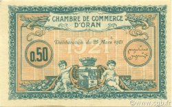 50 Centimes ALGERIA Oran 1921 JP.141.25 AU