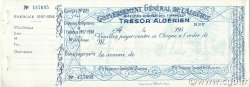 Chèque (sans valeur) Francs Non émis ALGÉRIE  1957 P.--