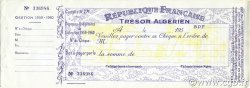 Chèque (sans valeur) Francs Non émis ALGERIEN  1959 P.-- VZ
