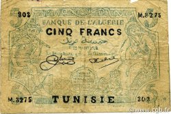 5 Francs TUNISIA  1925 P.01x MB