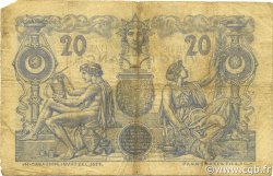 20 Francs TUNISIA  1908 P.02a MB
