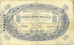 500 Francs TUNESIEN  1924 P.05b fSS