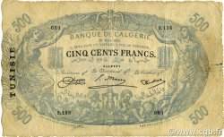 500 Francs TúNEZ  1924 P.05x BC+