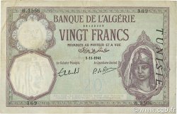 20 Francs TUNISIA  1941 P.06b VF