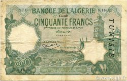 50 Francs TUNISIA  1937 P.09 q.BB