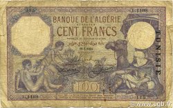 100 Francs TúNEZ  1933 P.10b RC