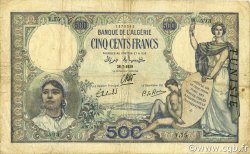 500 Francs TUNISIA  1939 P.14 F