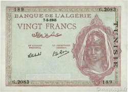 20 Francs TUNESIEN  1945 P.18 fST