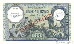 500 Francs TUNISIA  1943 P.19s q.FDC