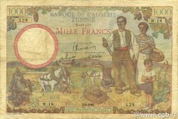 1000 Francs TUNISIA  1946 P.26 F