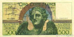 500 Francs TUNESIEN  1952 P.28 VZ