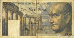 5000 Francs TUNISIA  1950 P.30a MB