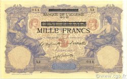 1000 Francs sur 100 Francs TUNESIEN  1943 P.31 fST+