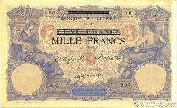 1000 Francs sur 100 Francs TUNISIA  1943 P.31 AU-