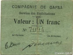 1 Franc TúNEZ  1916 P.-- MBC