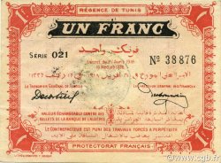 1 Franc TUNESIEN  1918 P.36e VZ